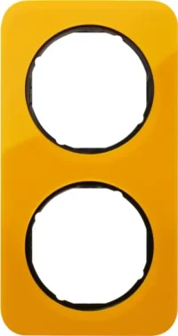 Berker Rahmen 2-fach orange tra./schwarz glanz 10122334
