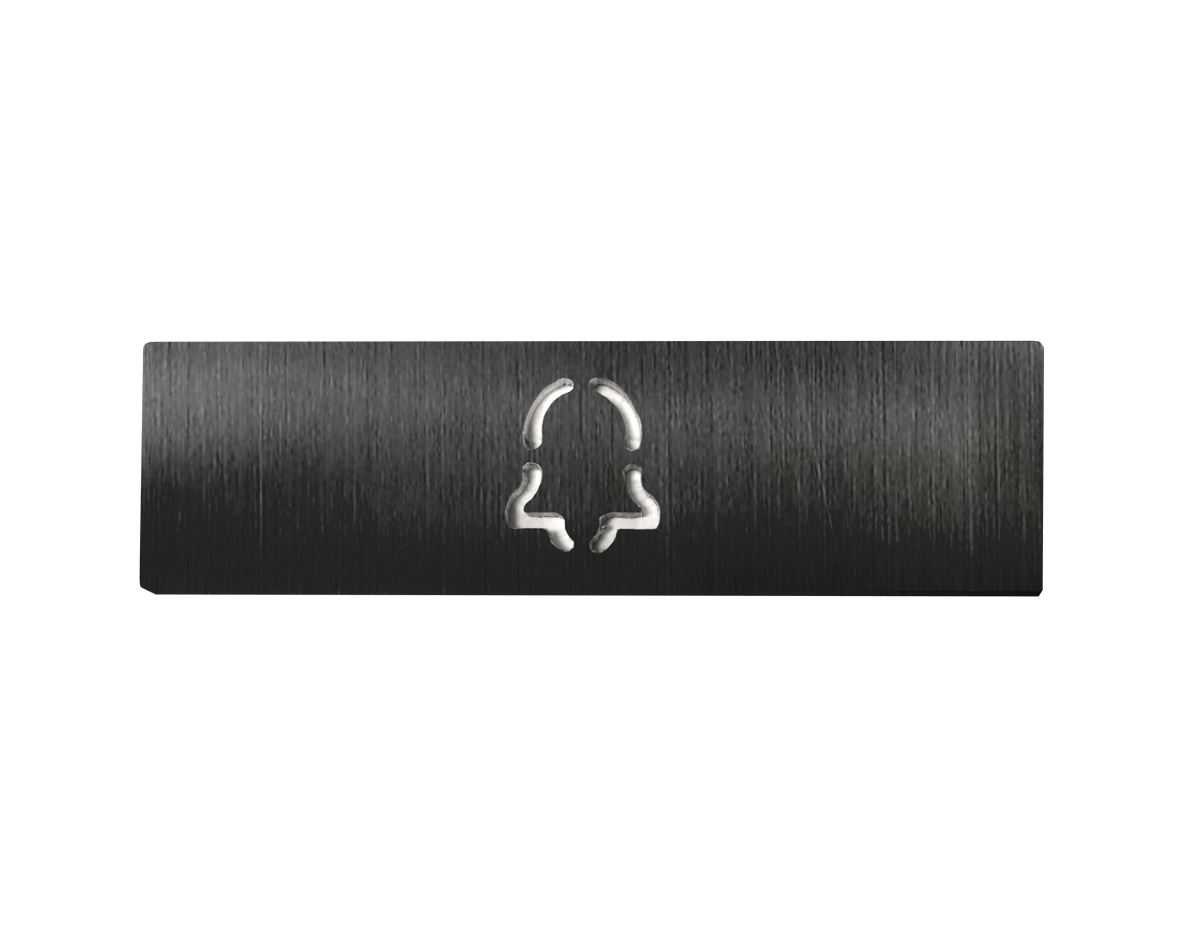 Doorbird DoorBird D21x Namensschild für eine Ruftaste, Glockensymbol – Titan-Optik (PVD)