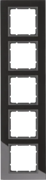 Berker Berker Glasrahmen schwarz 5-fach 10156616