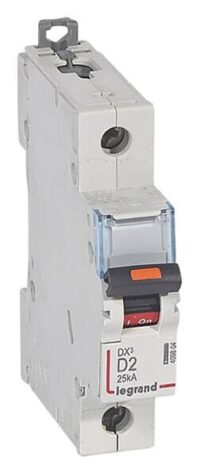 Legrand 409804 DX3 LS-Schalter D 2A 1-polig 25kA 230/400VAC 1TE
