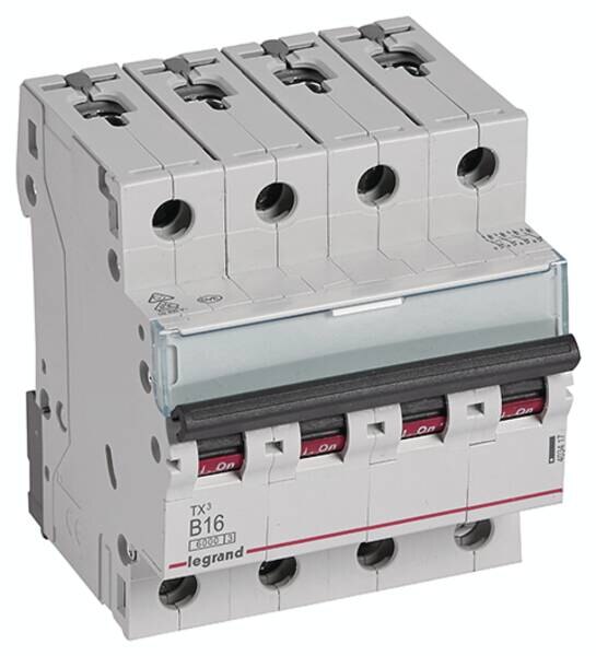 Legrand Legrand 403417 TX3 LS-Schalter B 16A 4-polig 6kA 400VAC 4TE