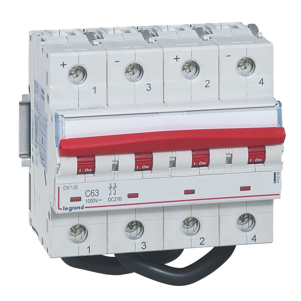 Legrand Legrand 414246 DX3 Lasttrennschalter 2P 63A 1000VDC 6 Module