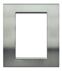 BTicino LNA4826ACS LivingLight Abdeck- rahmen für Kompaktinstallation 3+3M Stahl