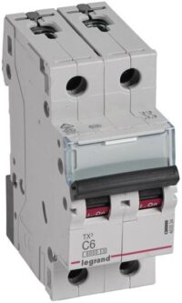Legrand 403524 TX3 LS-Schalter C 6A 2-polig 6kA 400VAC 2TE