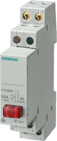 Siemens 5TE4821 Taster 1S 20A 1 Taste rot LED 230V