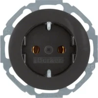 Berker SCHUKO-Steckdose schwarz/glänzend 47452045