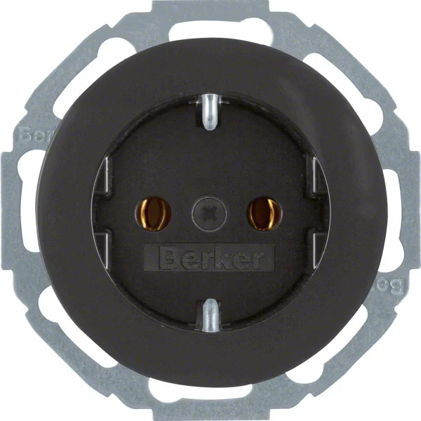 Berker Berker SCHUKO-Steckdose schwarz/glänzend 47452045