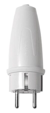 Bild vom Produkt: Mert 123463 PVC-SCHUKO-Stecker grau (DE FR BE)