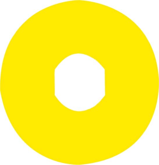 Schneider Schneider ZBY9101 Leerschild 60mm gelb für Pilzdrucktaster NOT-AUS Funktion