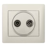 Legrand 771572 Abdeckung Antennen- Steckdose 2-Loch TV-R Galea perlmutt