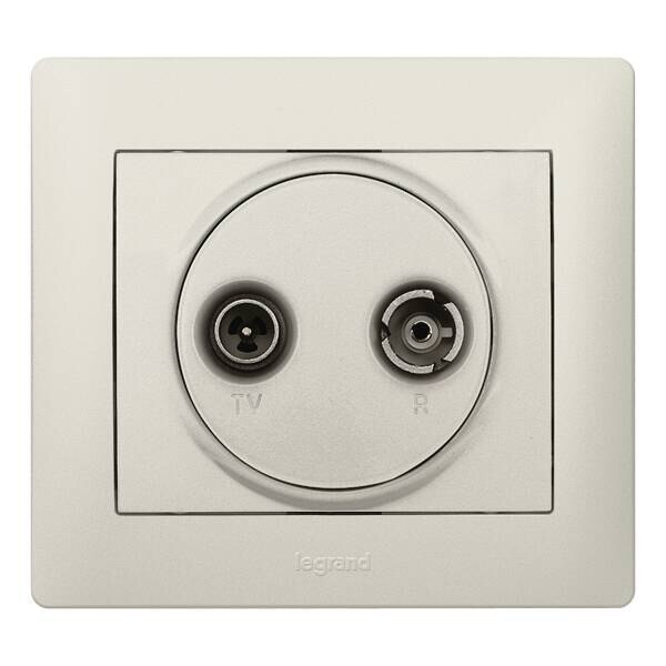 Legrand Legrand 771572 Abdeckung Antennen- Steckdose 2-Loch TV-R Galea perlmutt