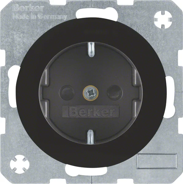 Berker Berker SCHUKO-Steckdose schwarz/glänzend 41232045