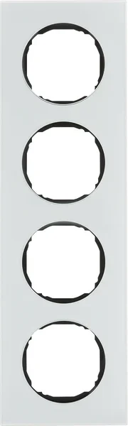 Berker Berker Rahmen 4-fach flach Glas polarweiß 10142609