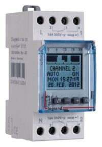 Legrand 412630 AlphaRex³ DY22 230VAC Jahres+ Wochenschaltuhr mit Astro 2-Kanal