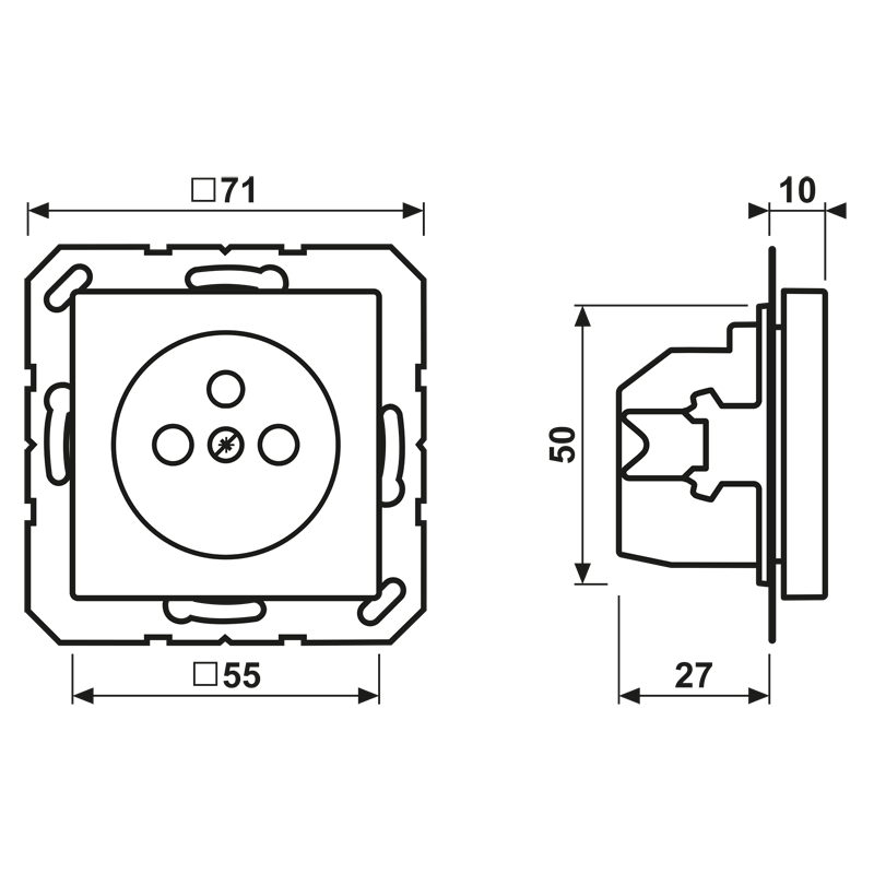 Jung Jung Steckdose fran./belg. System A 1520 FKI SW