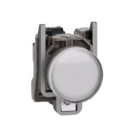 Schneider XB4BVGM1T Leuchtmelder, Metall, weiß, Ø 22, inklusive LED-Modul