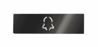 DoorBird D21x Namensschild für eine Ruftaste, Glockensymbol – Titan-Optik (PVD)