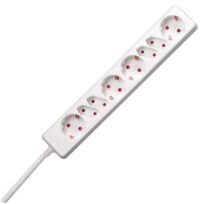 Kopp 120502004 Schuko-Steckdose 4+4-fach arktis-weiß