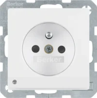 Berker Steckdose pows/gl mit Schutzkontaktstift 6765106089