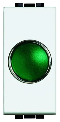 BTicino N4371V Leuchtsignal Grün für LED-Aggregate Weiß