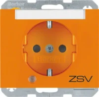 Berker SCHUKO-Steckdose or/gl Kontroll-LED 41107114