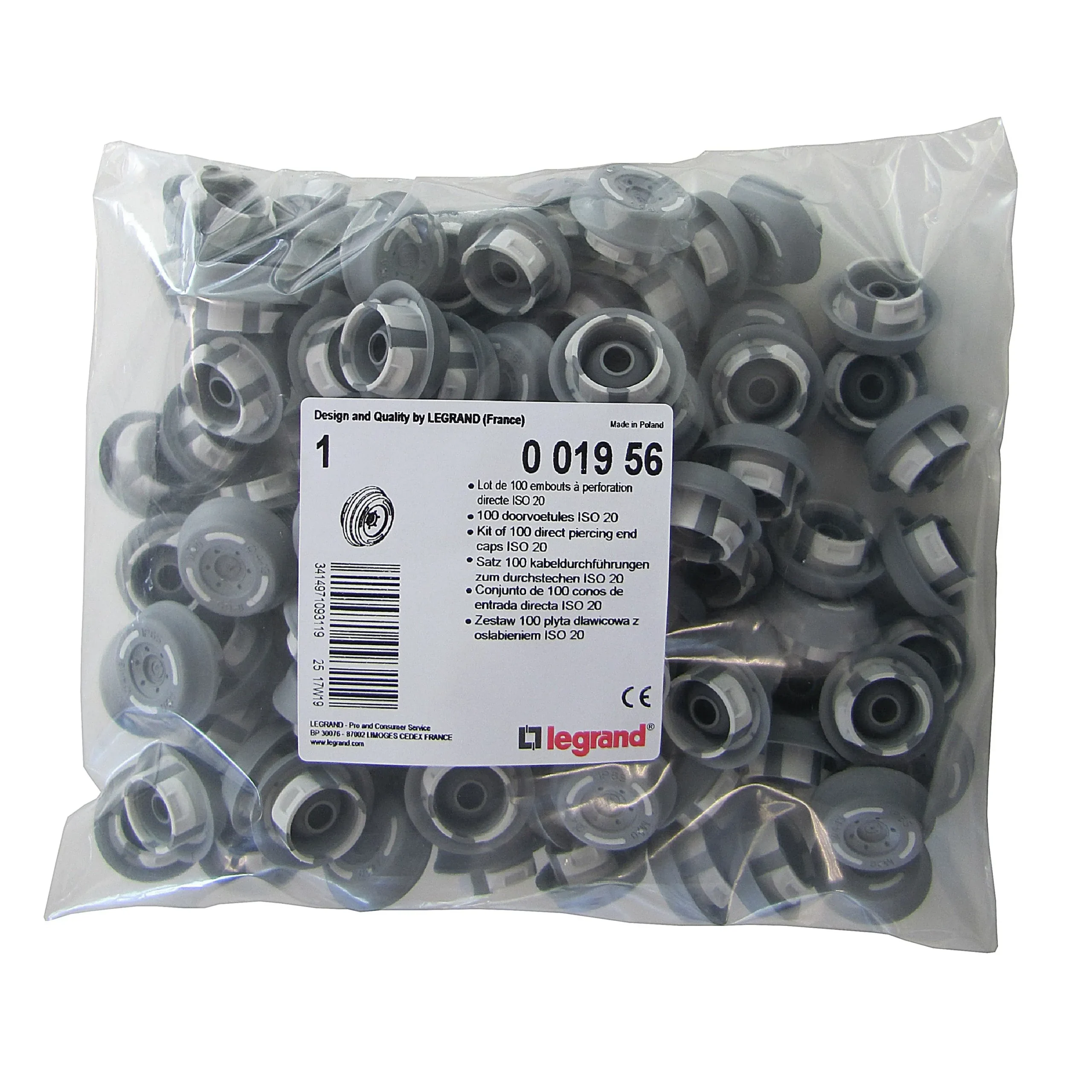 Legrand 001956 Membranen-Set m.100xM20 Membraneinführungen