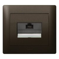 Legrand 771275 Abdeckung VDI 30° flach RJ45 Beschriftung träger Galea dark bronze