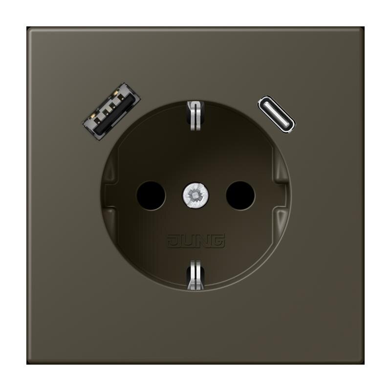 Jung Jung LC1520-15CA241 SCHUKO-Steckdose mit USB Typ AC LC32140