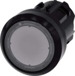 Siemens 3SU1001-0AB70-0AA0 Leuchtdruck- taster 22mm rd Ku. klar Druckknopf flach