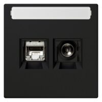 Jung MMDLS4521SWM Smart-TV-Anschlussdose 2-fach mit Schriftfeld Thermoplast lackiert LS