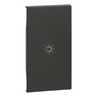 BTicino KG01M2A LivingNow 2M Tasten- abdeckung mit Symbol Licht Black