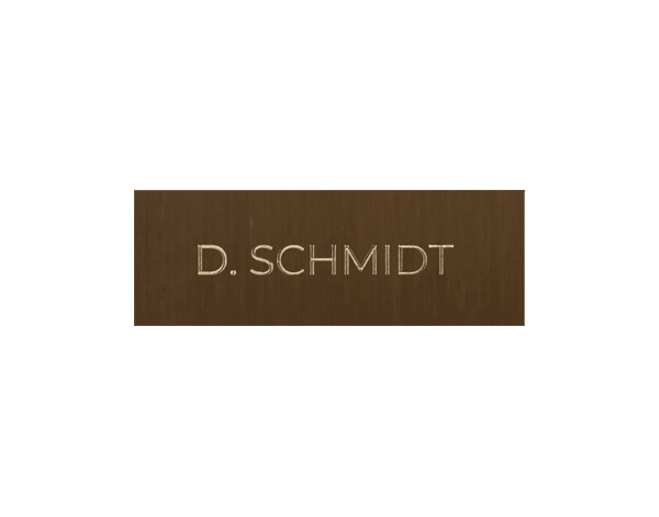 Doorbird DoorBird D11x Namensschild für eine Ruftaste, individuelle Gravur – Echte Baubronze