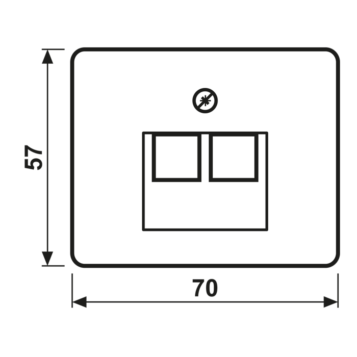 Jung Abdeckung aws für IAE/UAE-Dose SL 569-2 UA WW – Bild 1