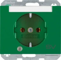 Berker SCHUKO-Steckdose gn/gl Kontroll-LED 41107113