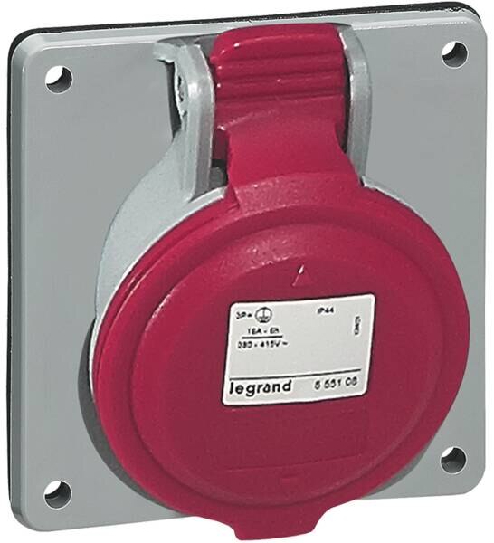 Legrand 555289 CEE-Anbausteckdose P17 Tempra Pro 5-polig 32A 415VAC rot IP44