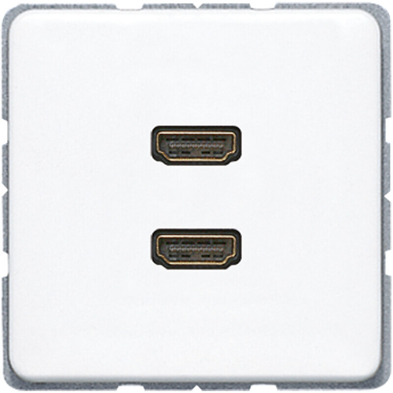 Jung Jung Multimediadose 2 x HDMI alpinweiß MA CD 1133 WW