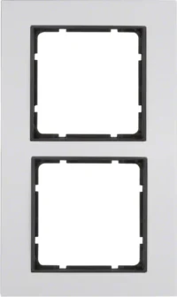 Berker Rahmen Aluminium/anthrazit 2-fach 10126904