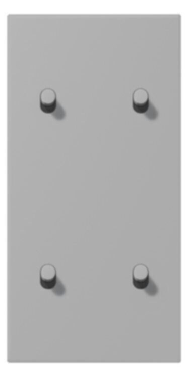 Jung Jung LC12-25R0204 Abdeckung mit Kipphebel "Zylinder" 2x2 Kipphebel senkrecht LS 1912 gri