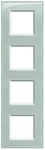 BTicino LNA4802M4KG LivingLight Abdeckrahmen 4-fach 2+2+2+2M Eisgrau