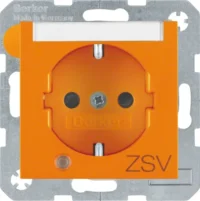 Berker SCHUKO-Steckdose or/gl Kontroll-LED 41108914