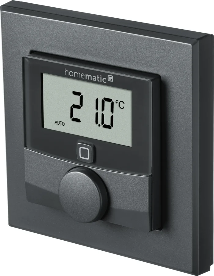 Homematic IP Smart Home Wandthermostat HmIP-WTH-A mit Luftfeuchtigkeitssensor, anthrazit – Bild 1