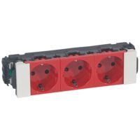 Legrand 077243 Schuko Steckdose 45° 3-fach Snap-On EBS Mosaic rot