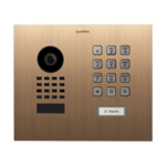 DoorBird D1101KH Modern Unterputz IP Video Türsprechanlage – Echtes Messing