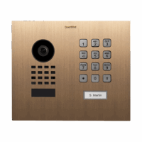 DoorBird D1101KH Modern Unterputz IP Video Türsprechanlage – Echtes Messing