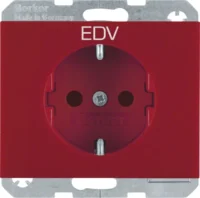 Berker SCHUKO-Steckdose rot glänzend 47357115