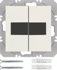 Berker KNX-Funk Wandsender 2-fach weiß glänzend 85656182