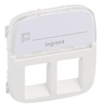 Legrand 755485 Abdeckung RJ11/RJ45 mit B.-feld 2-fach Valena Allure ultraweiß