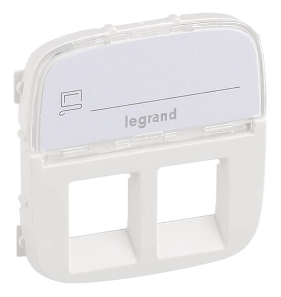 Legrand Legrand 755485 Abdeckung RJ11/RJ45 mit B.-feld 2-fach Valena Allure ultraweiß