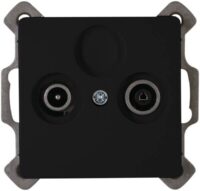 Kopp 921350082 PARIS Antennensteckdose TV/RF mattschwarz