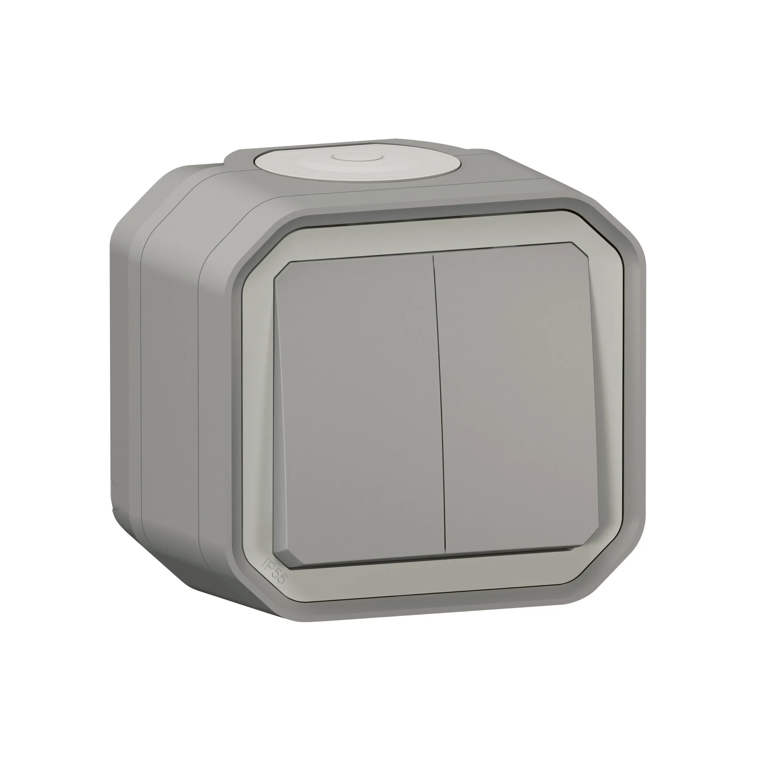 Legrand Legrand 069714L Plexo New FRAP Serienschalter 10 AX Steckklemme IK08 Grau